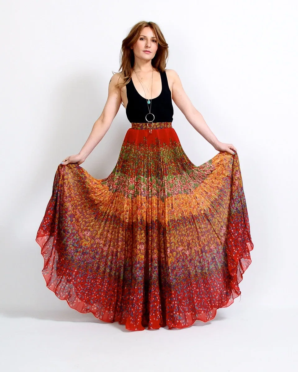 70s Gauze Maxi Skirt