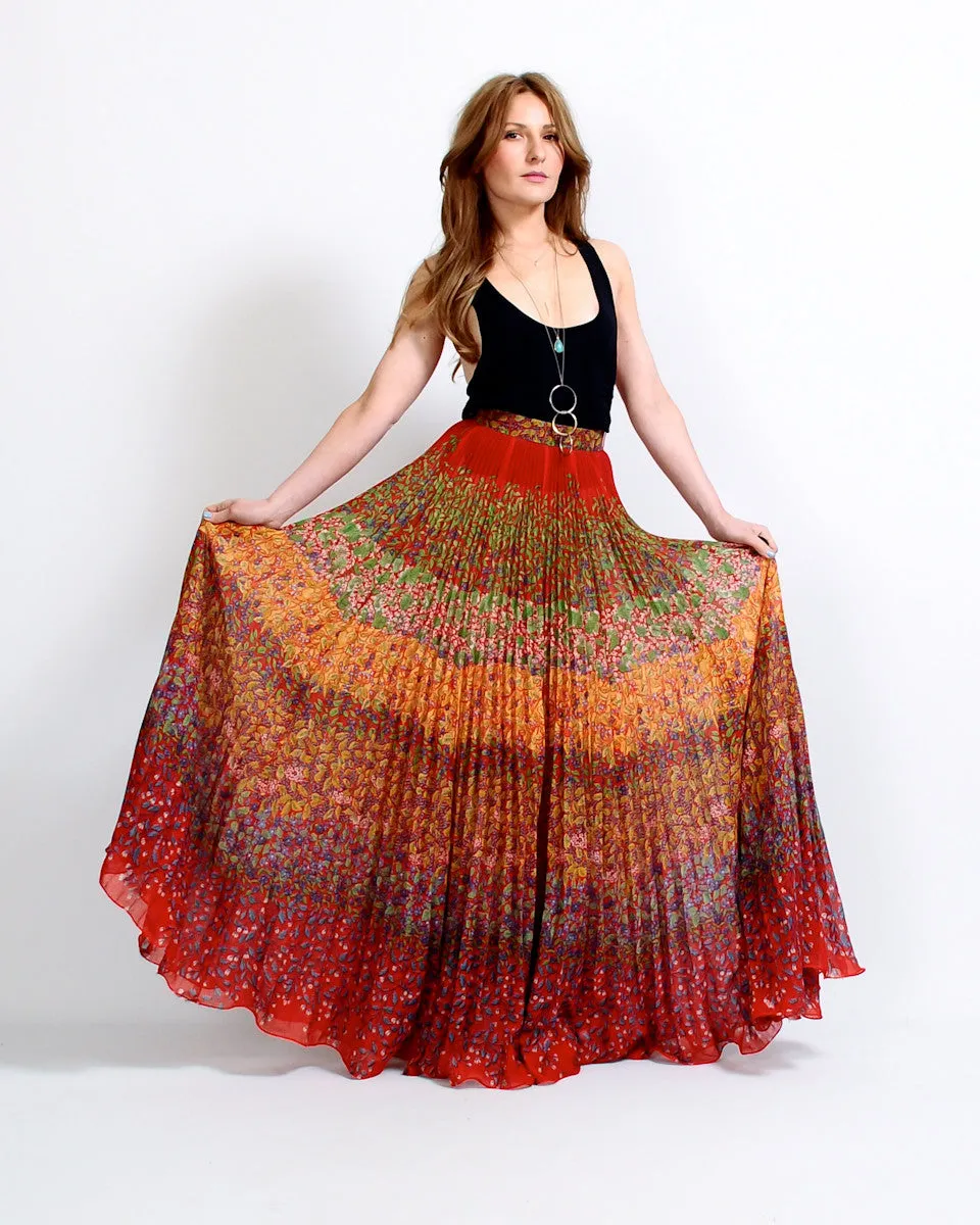 70s Gauze Maxi Skirt