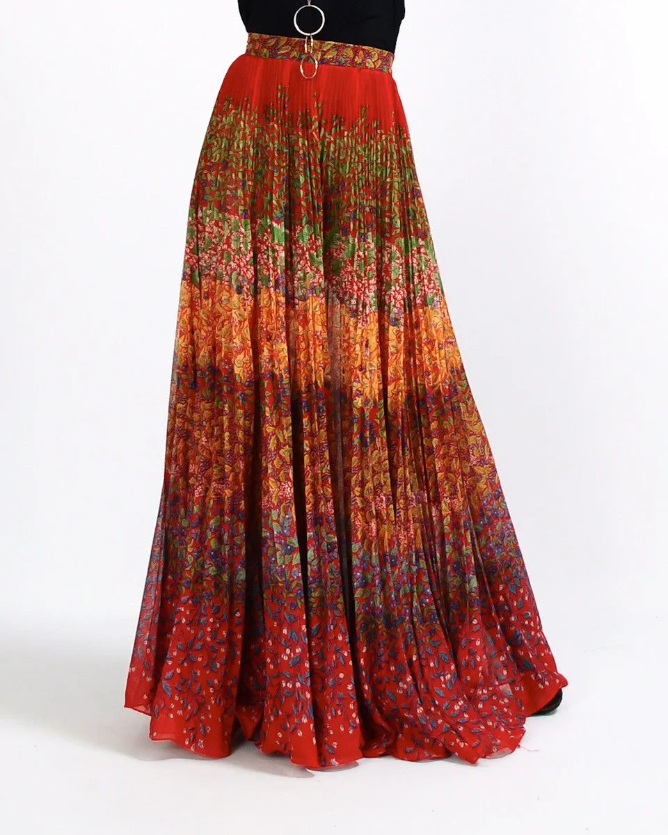 70s Gauze Maxi Skirt