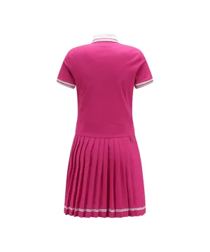 ANEW Golf: Women's Vibrant Hot Pink Pleated Pique Dress