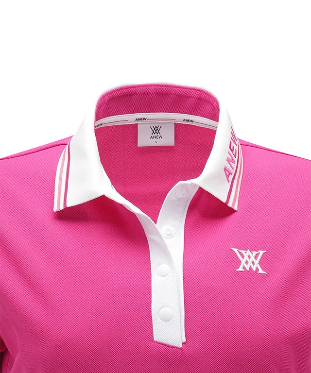 ANEW Golf: Women's Vibrant Hot Pink Pleated Pique Dress