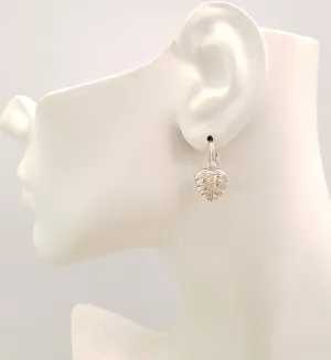 Anthurium Leaf Hoop Earrings