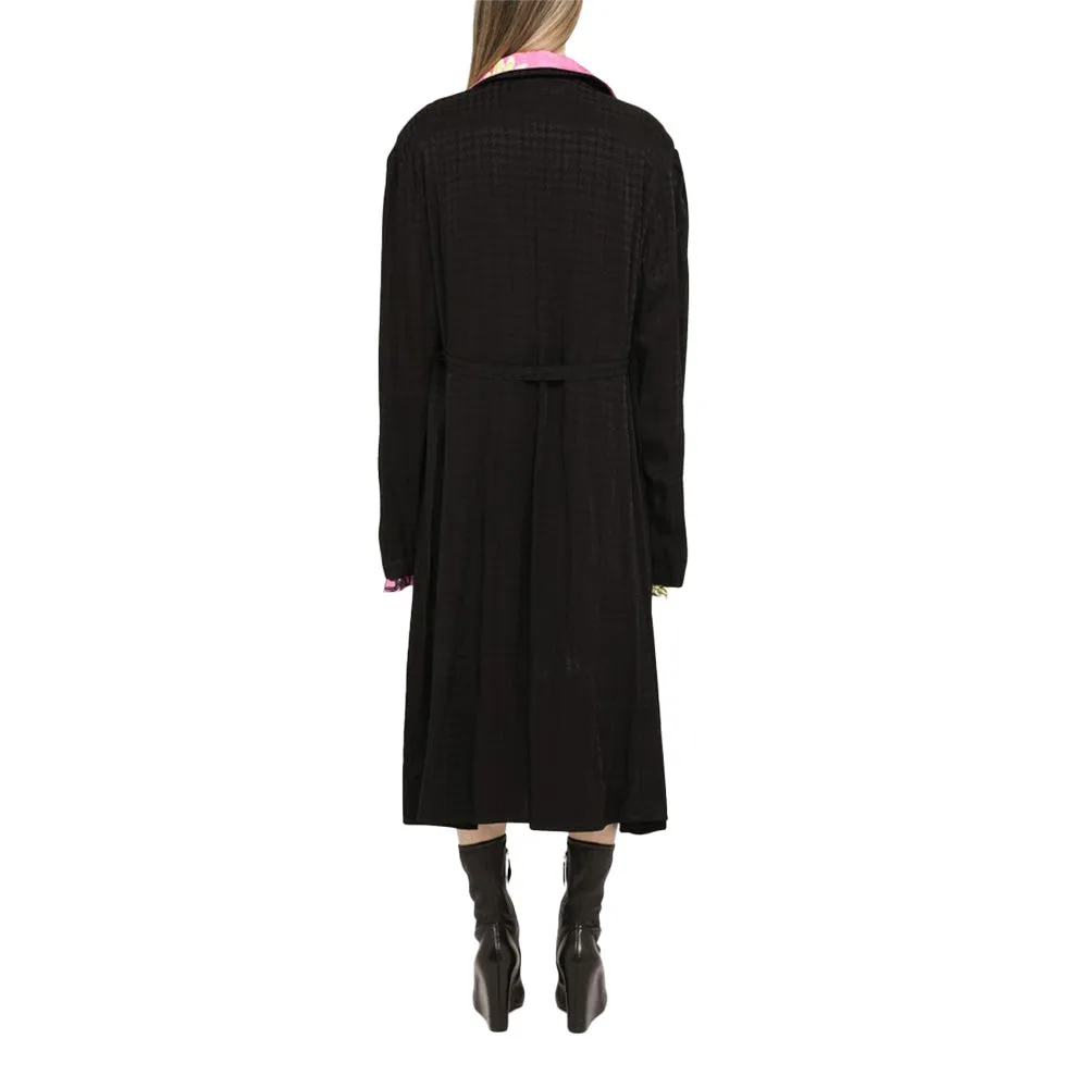 Balenciaga Women's Reversible Jacquard Floral Mini Dress in Pink and Black