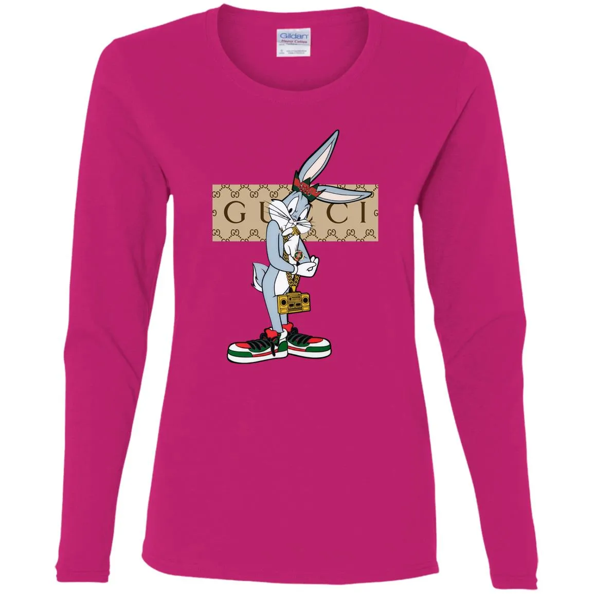 Best Gucci Rabbit T-shirt Women Long Sleeve Shirt
