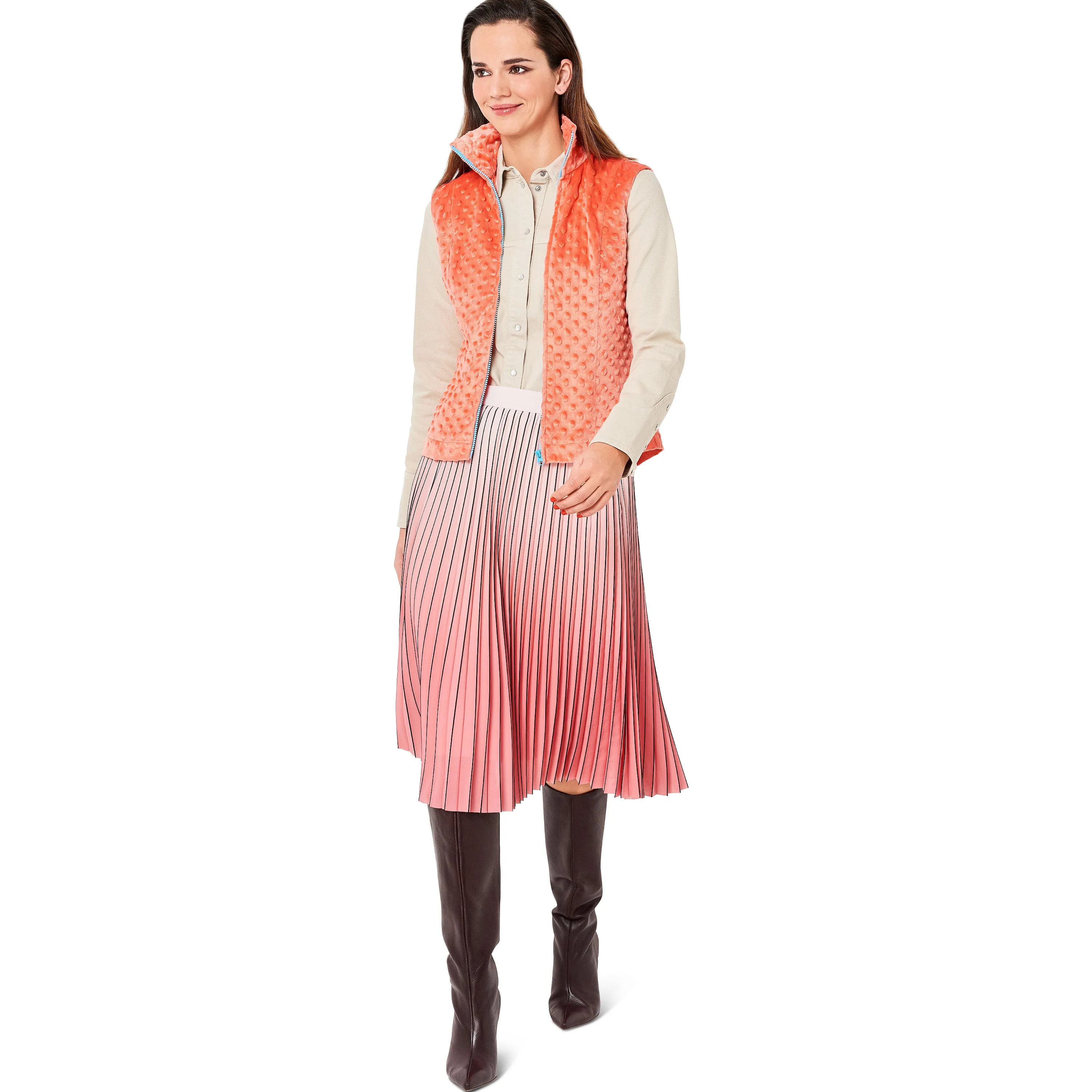 Burda Pattern 6114 Misses' Waistcoat, Vest, Jacket