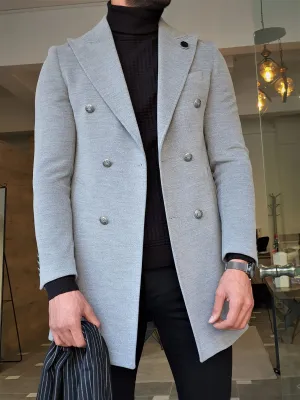 Buy Gray Slim Fit Wool Coat by GentWith | Free Worldwide Shipping