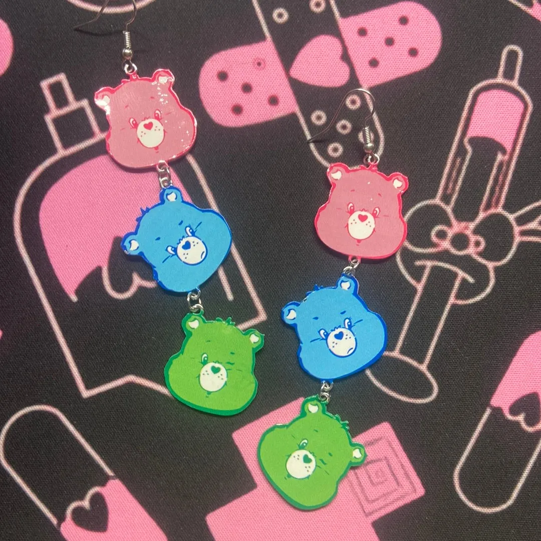 Care Bear head Earrings