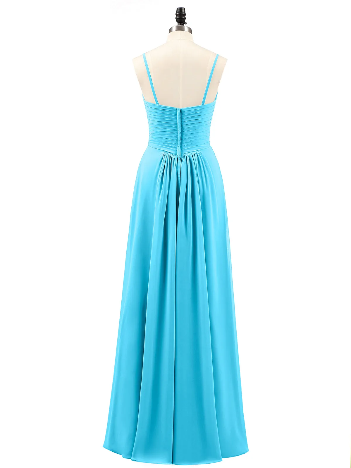 Chiffon Bridesmaid Dresses with Cascade Skirt-Pool Plus Size