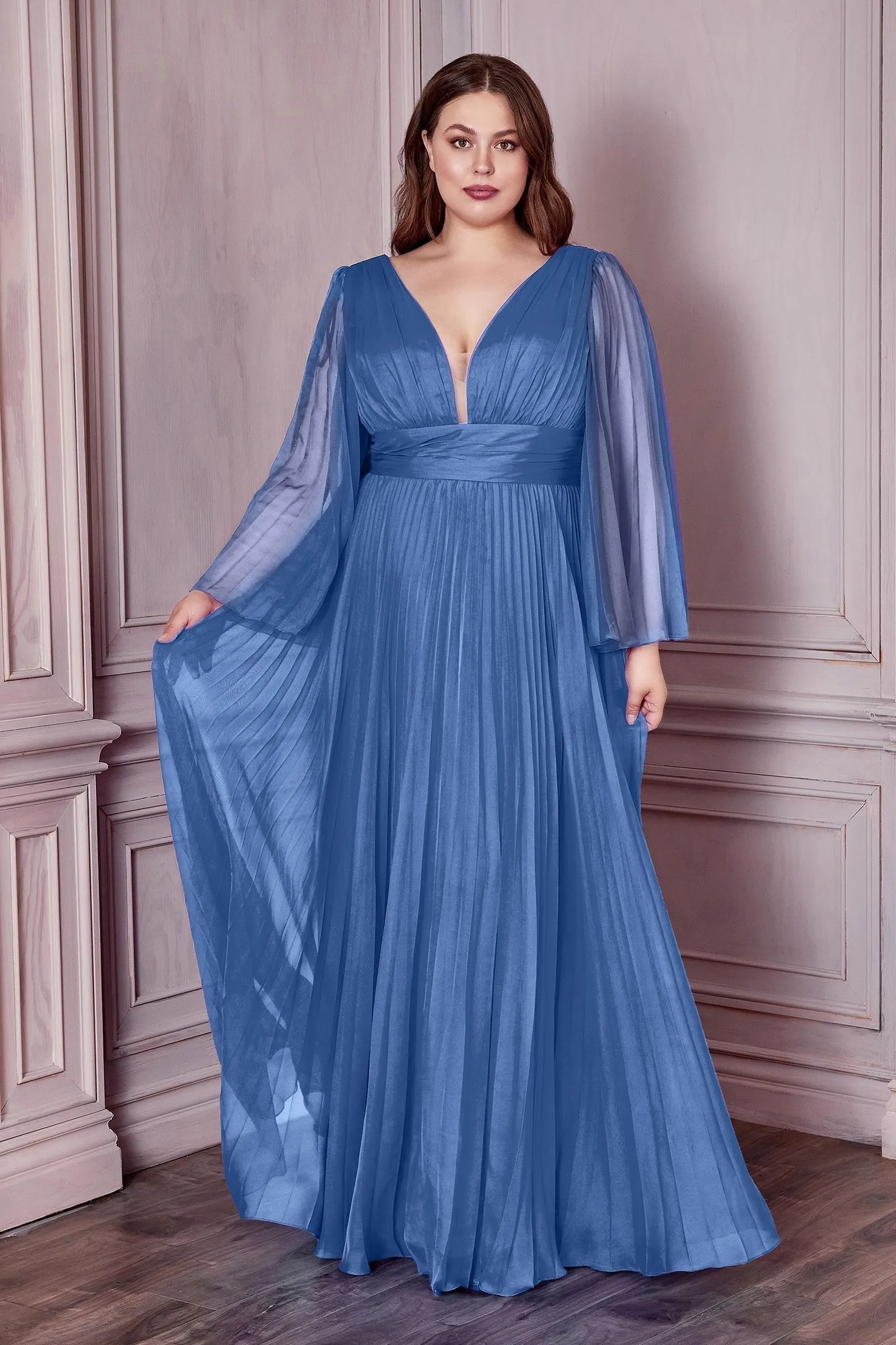 Chiffon Gown, Long Sleeve