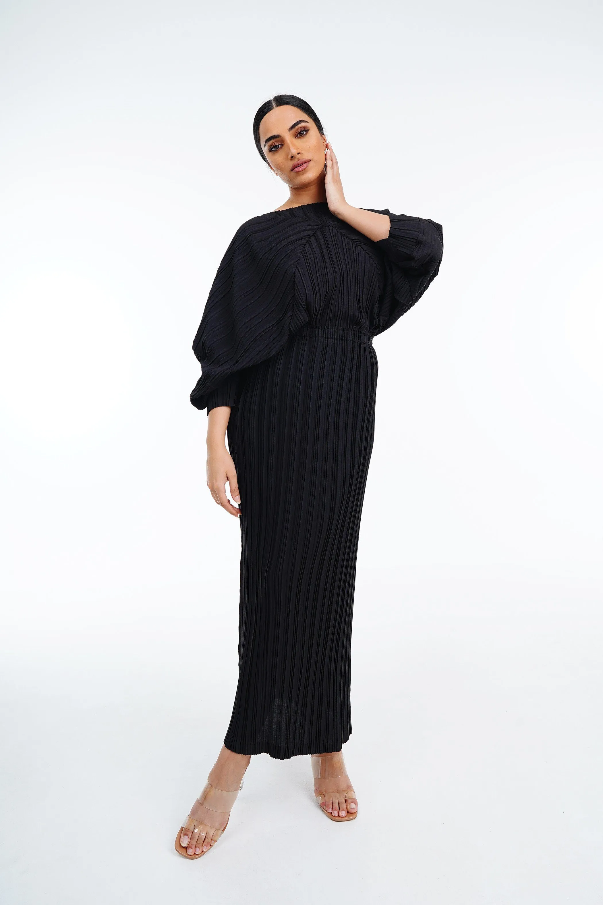 Circular Top With Pencil Skirt Set