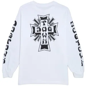 Dogtown Cross Logo Sleeve Print T-Shirt - White/Black