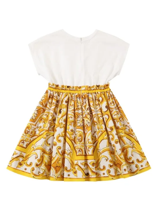 Dolce&amp;Gabbana   Maiolica print cotton jersey dress 