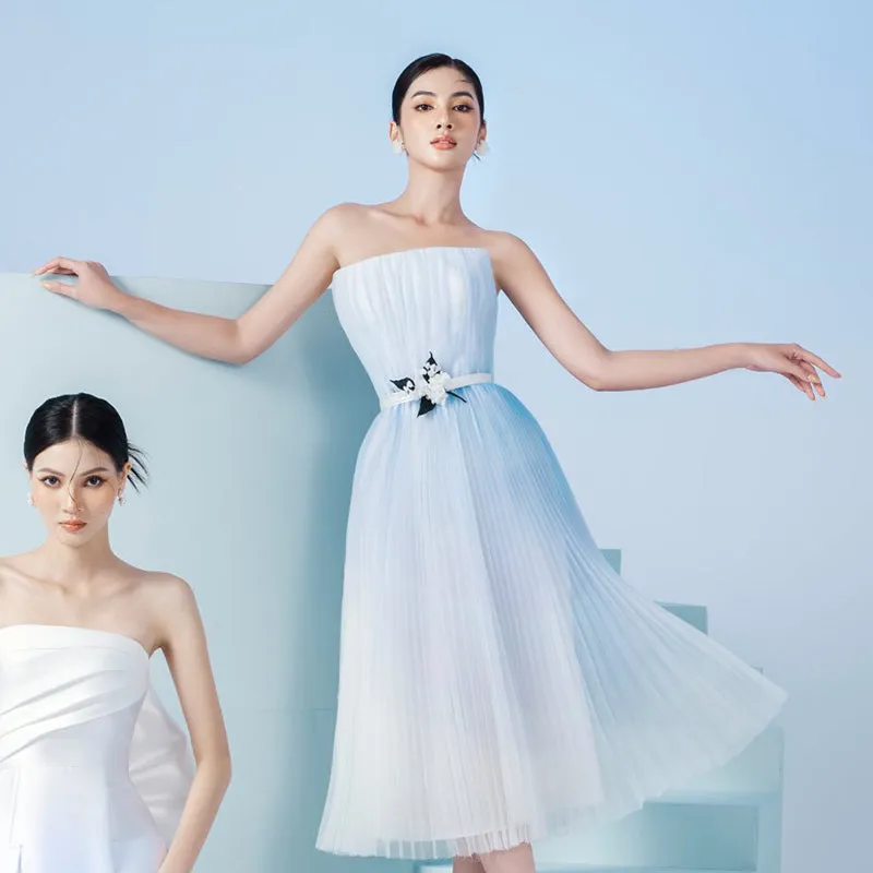 Early Spring 2023 new sleeveless tube top salsa gradient dress- Rita