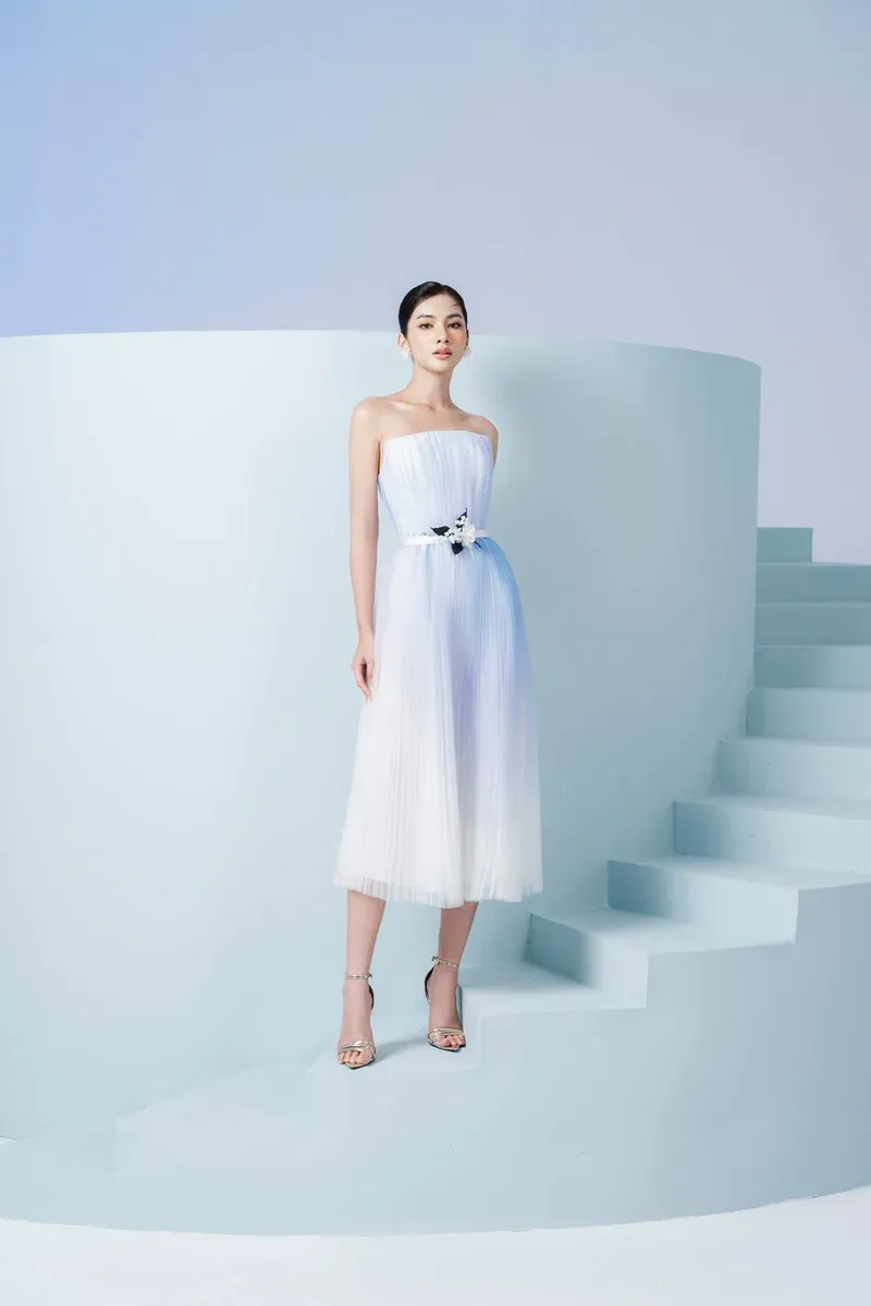 Early Spring 2023 new sleeveless tube top salsa gradient dress- Rita