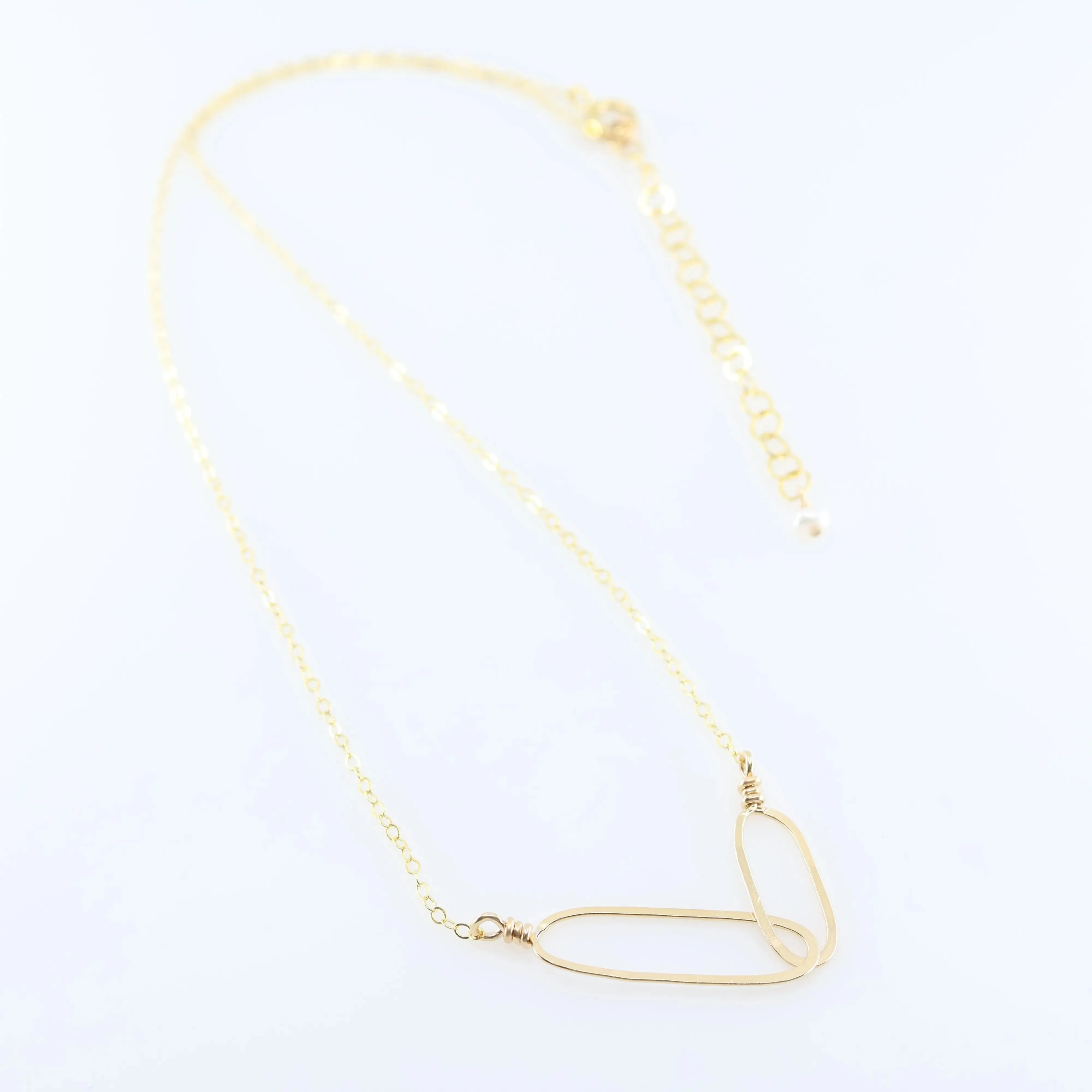 Forged Double Paperclip Necklace