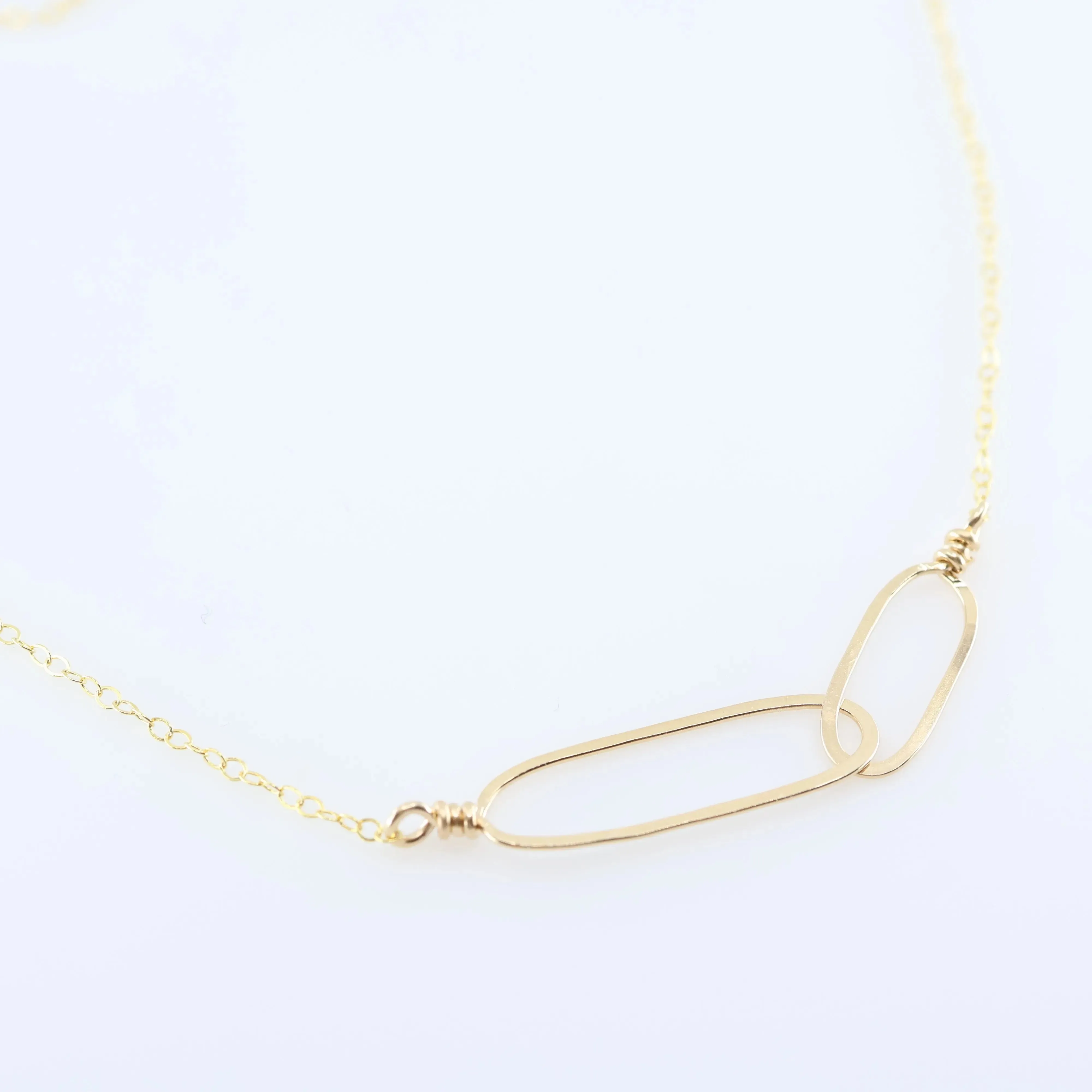 Forged Double Paperclip Necklace