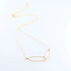 Forged Double Paperclip Necklace