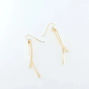 Forged Double Stick Earrings