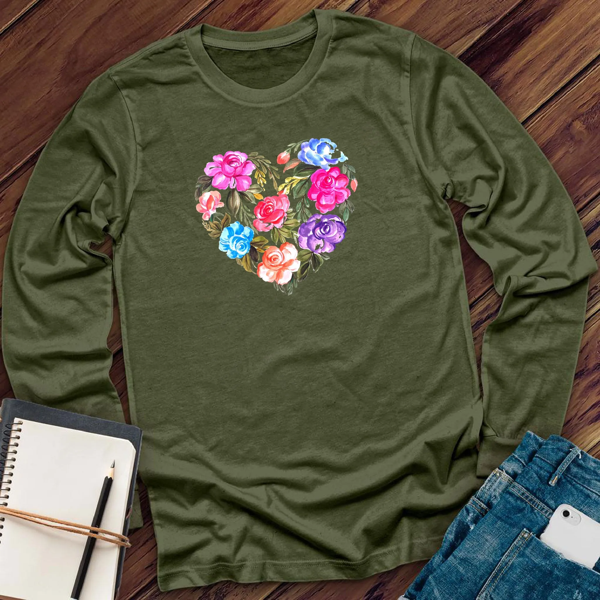 Heart Of Roses Long Sleeve