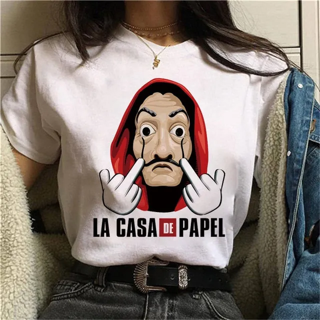 La Casa De Papel Tshirt Fashion Female