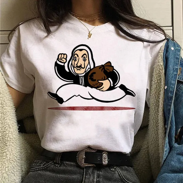 La Casa De Papel Tshirt Fashion Female