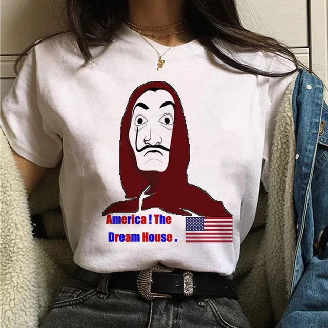 La Casa De Papel Tshirt Fashion Female