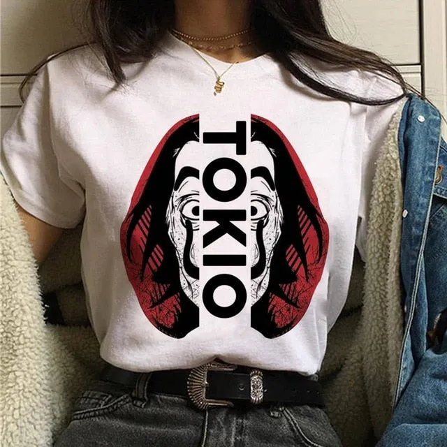 La Casa De Papel Tshirt Fashion Female