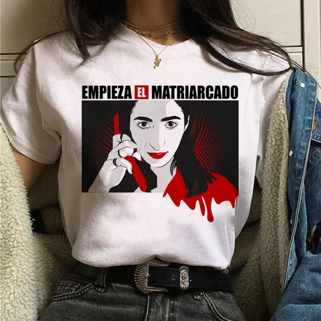 La Casa De Papel Tshirt Fashion Female