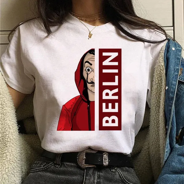 La Casa De Papel Tshirt Fashion Female