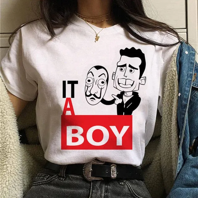 La Casa De Papel Tshirt Fashion Female