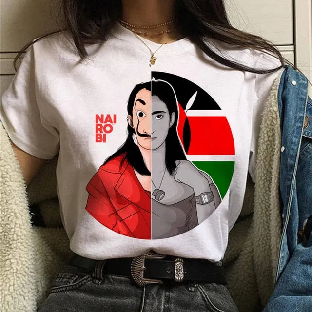 La Casa De Papel Tshirt Fashion Female