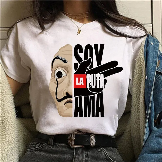 La Casa De Papel Tshirt Fashion Female
