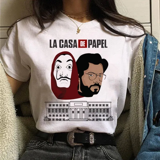 La Casa De Papel Tshirt Fashion Female
