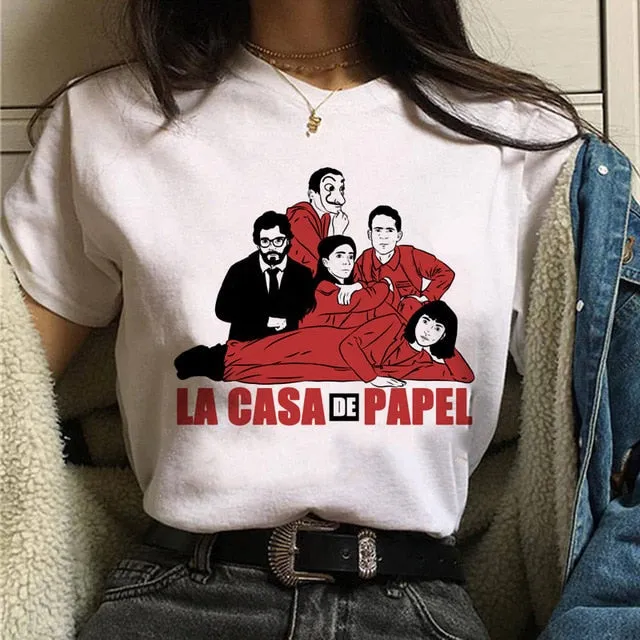 La Casa De Papel Tshirt Fashion Female