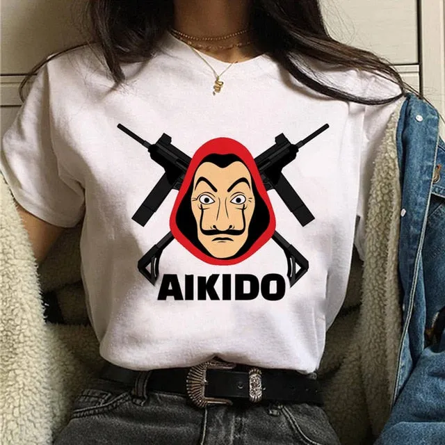 La Casa De Papel Tshirt Fashion Female