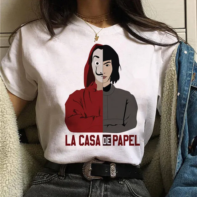 La Casa De Papel Tshirt Fashion Female
