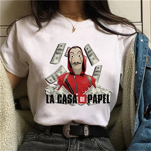 La Casa De Papel Tshirt Fashion Female