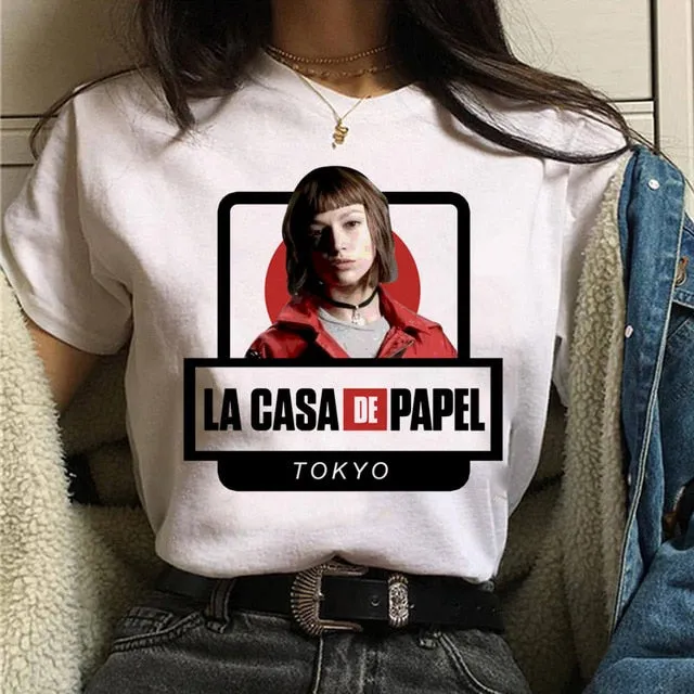La Casa De Papel Tshirt Fashion Female