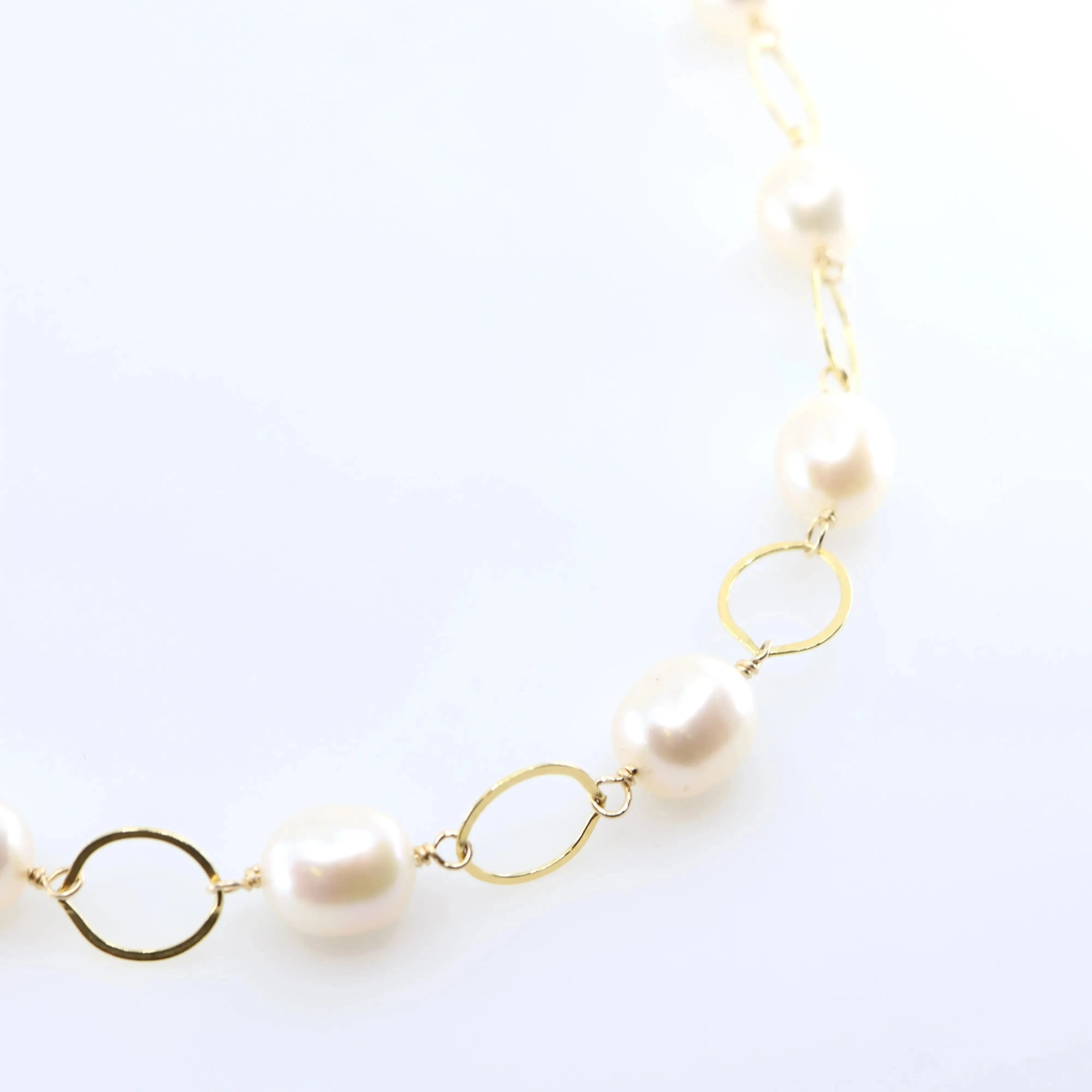 Large Rice Pearl Necklace