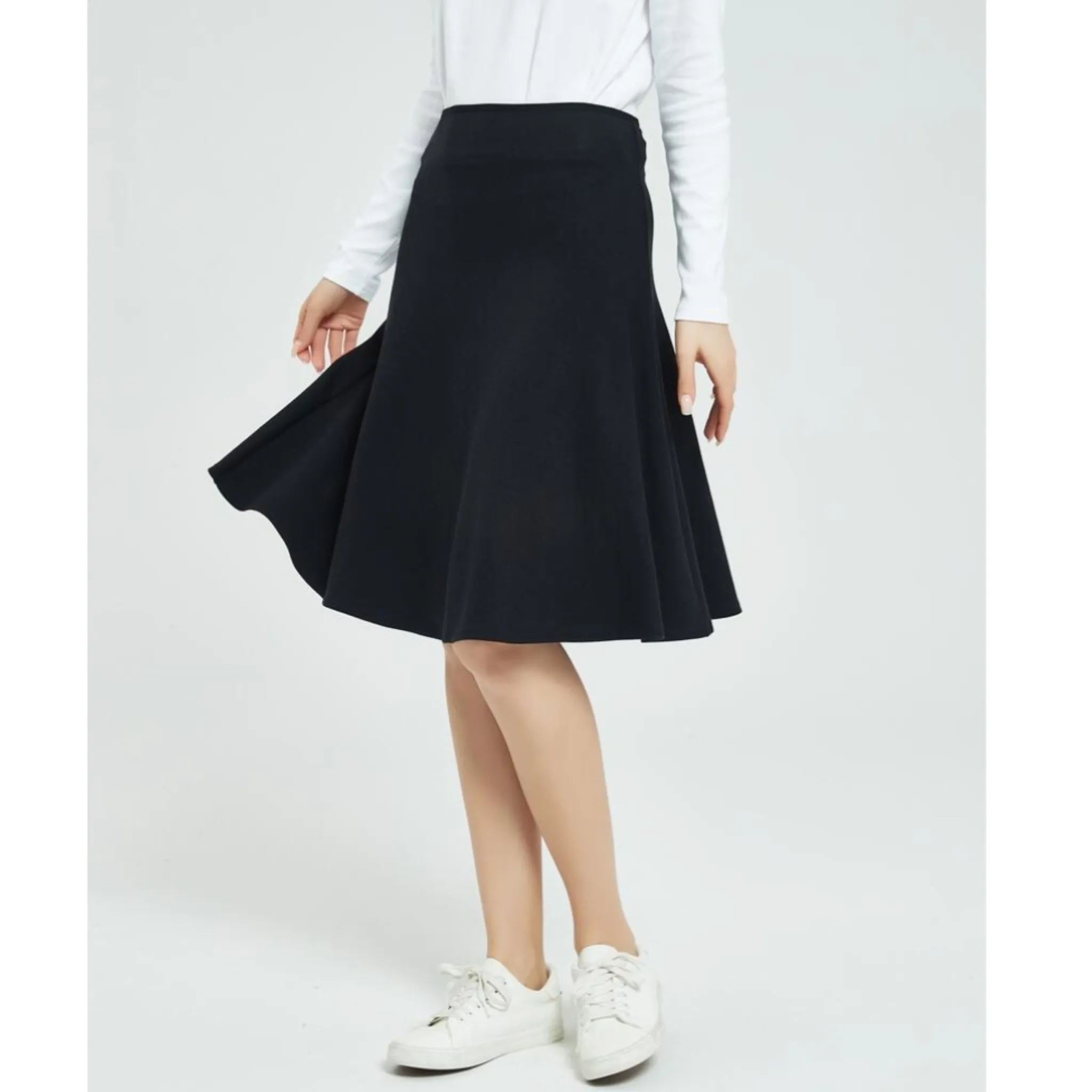 MM Cotton Fit N Flare Skirt Black