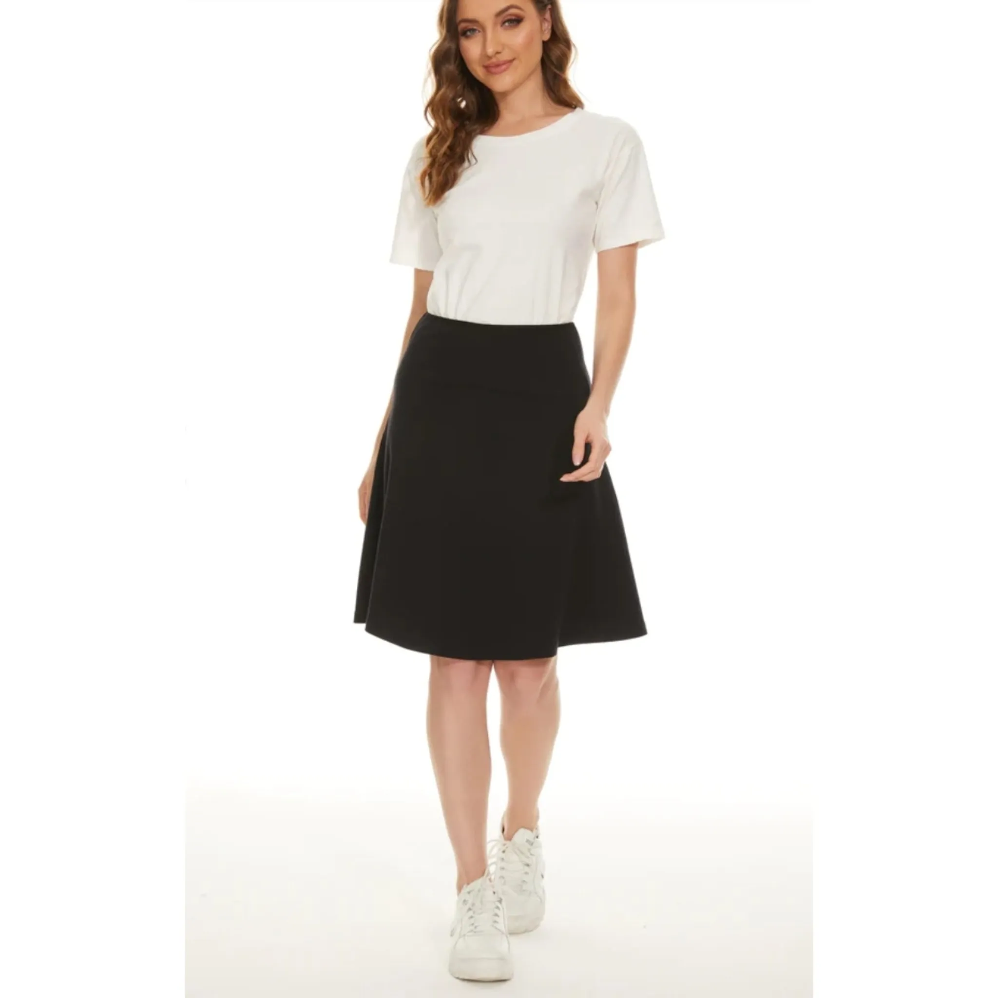MM Cotton Fit N Flare Skirt Black