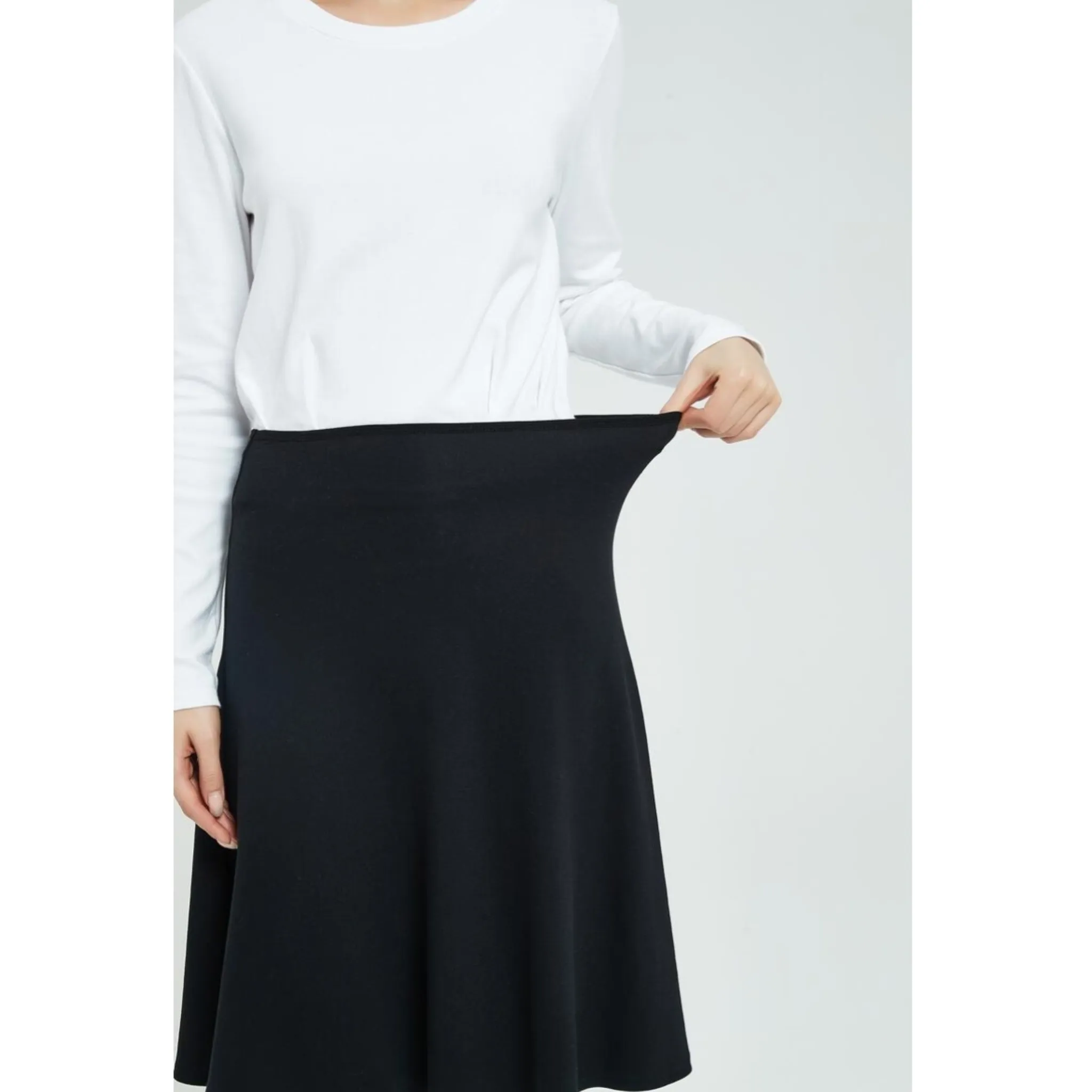 MM Cotton Fit N Flare Skirt Black