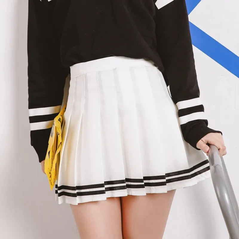 Navy Students Pleated Skirt AD11534