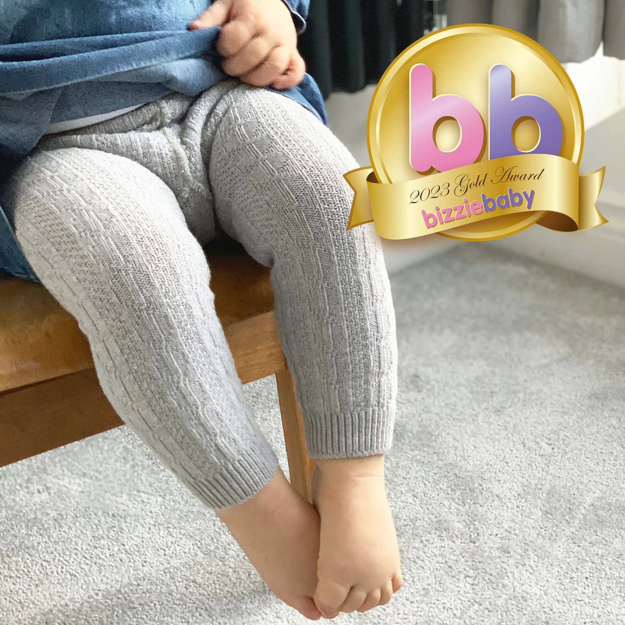 Non-Slip, Stay-on Bootie Bundle   Stay-on Socks   Cable Knit Leggings - Sherpa