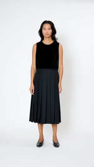 Pleated Dress in Black