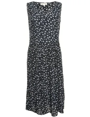 Pleated Floral Dress - M