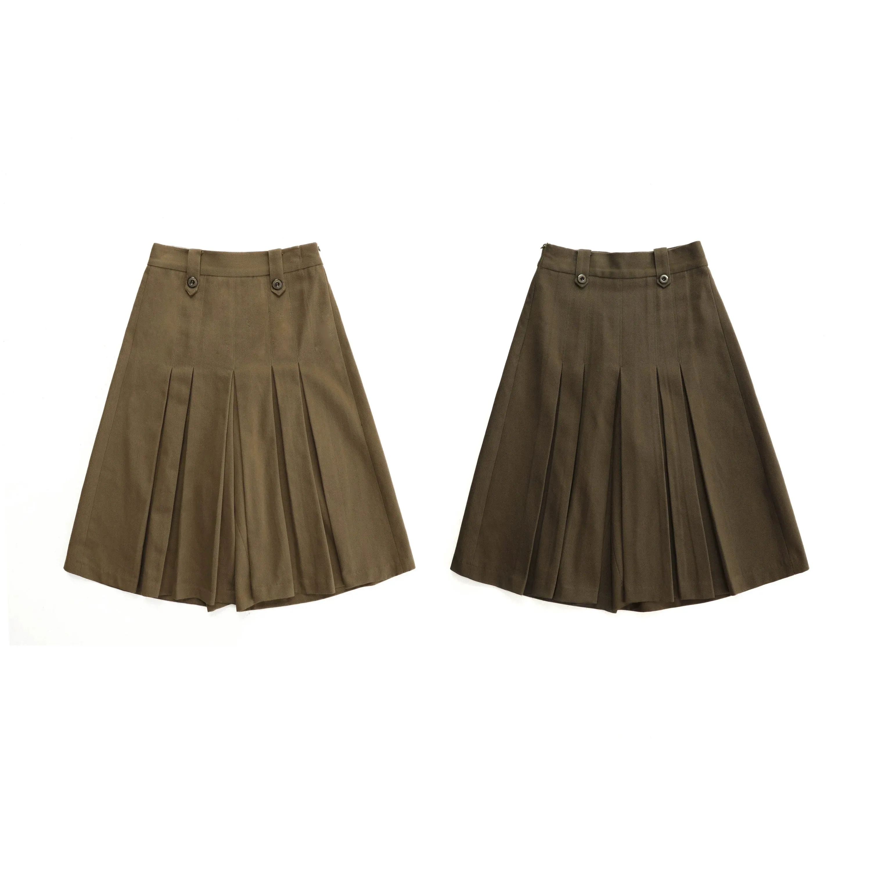 Pleated High Waisted Skirt