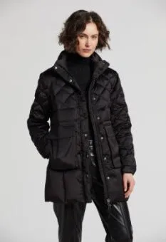 Praline Satin Quilted Down Coat