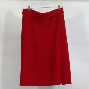 Red Belted A-Line Pencil Skirt NWT