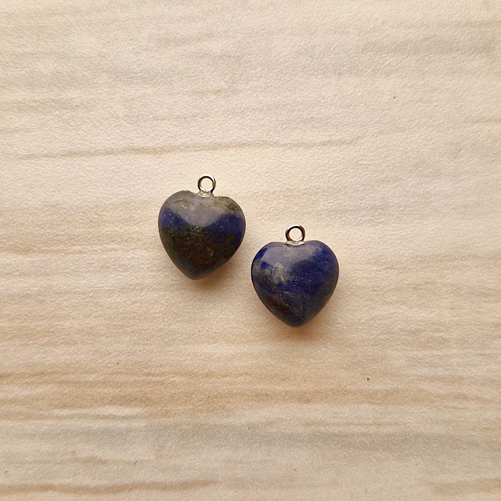 Sodalite Heart Cabochon Dangles
